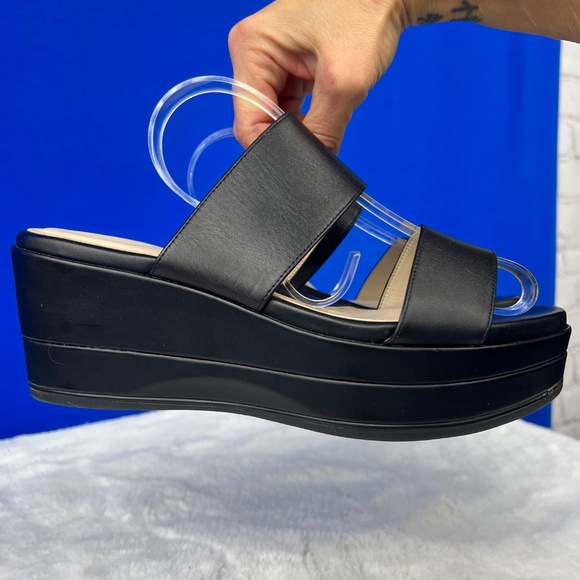 🚫|•GRAND AMBITION COLE HAAN•| Black Sandals Platform Dual Strap Size 8 - Picture 3 of 15